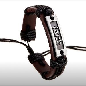 NWT Spiritual Leather Rope Wristband Bracelets